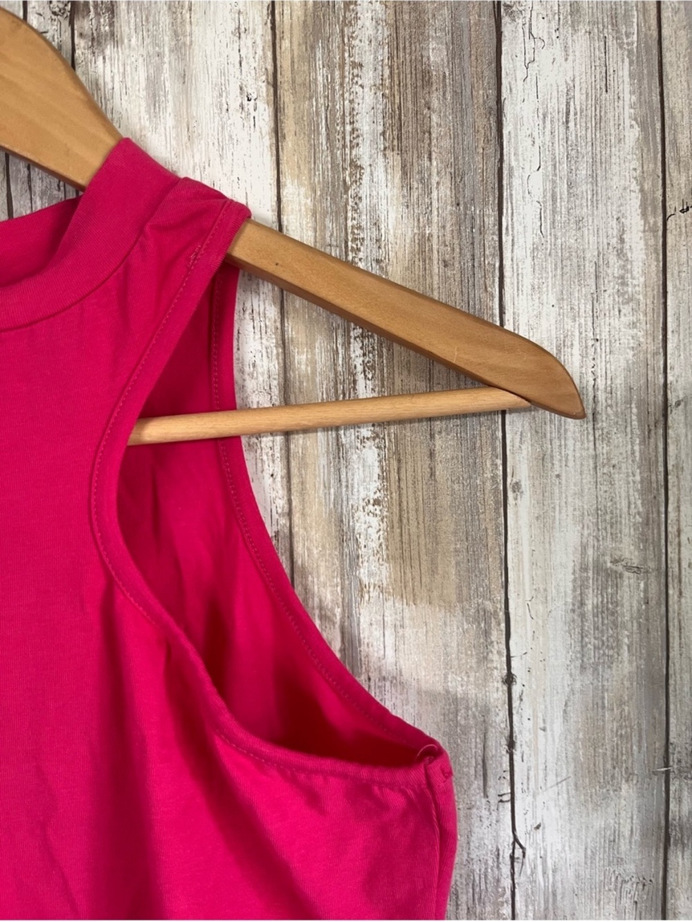 NWT Nasty Gal Asymmetric Neckline Bodysuit Fuchsia Pink Size 6 - Picture 2 of 6